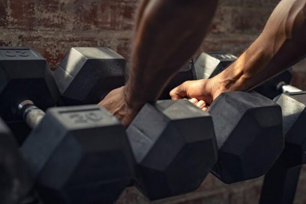 Signature Fitness Rubber Encased Hex Dumbbell, Pairs or Sets, Multiple... - Image 6