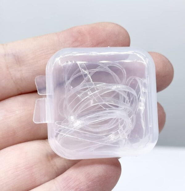 Clear Elastic Hair Bands，BEBEEPOO 2000pcs Mini Hair Rubber Bands with ... - Image 4