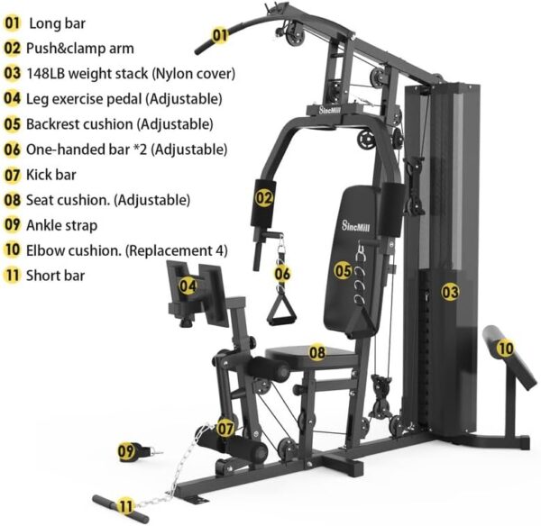 Home Gym Multifunctional Full Body Home Gym Equipment for Home Workout... - Image 3