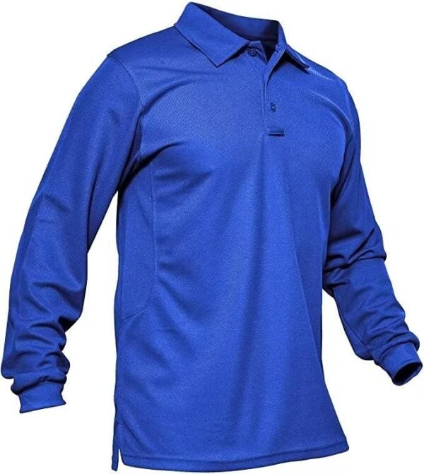 MAGCOMSEN Men's Polo Shirts 3 Button Quick Dry Performance Long Sleeve... - Image 2
