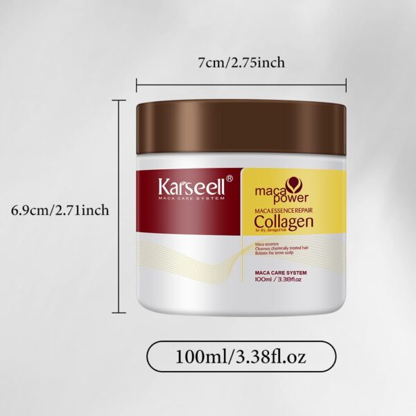 Karseell 3.38floz 100ml Collagen Hair Treatment Deep Repair Conditioning Argan Oil Collagen Hair Mask Essence for Dry Damaged Hair All Hair Types - Image 5