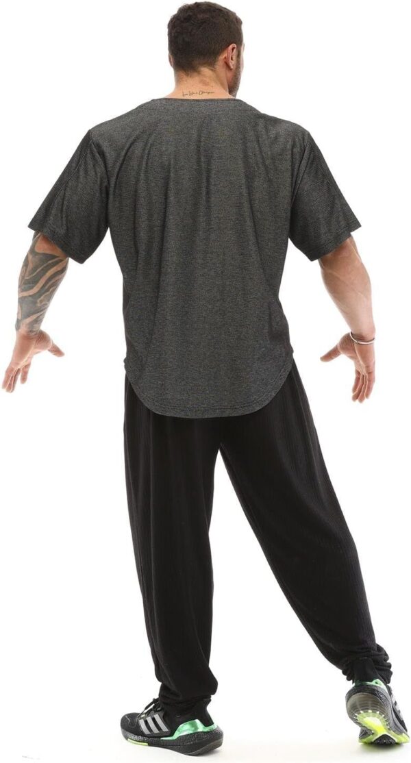Men's Oversize Active T-Shirts, Bodybuilding Fitness Cardio Rag Top T-Shirt - Image 6