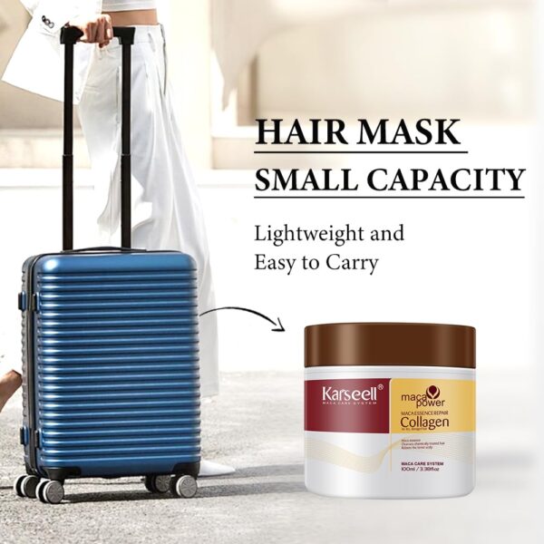 Karseell 3.38floz 100ml Collagen Hair Treatment Deep Repair Conditioning Argan Oil Collagen Hair Mask Essence for Dry Damaged Hair All Hair Types - Image 9