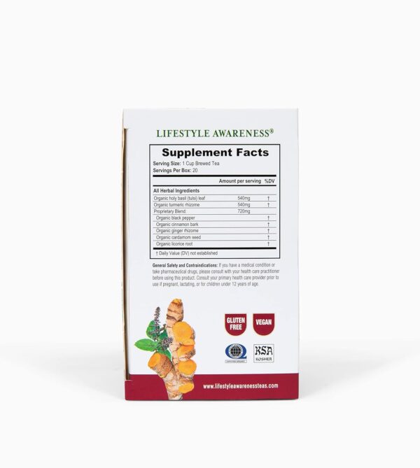 Lifestyle Awareness Organic Ginger Root Tea, Caffeine Free, 20 Count (Pack of 6), Packaging May Vary - Image 5
