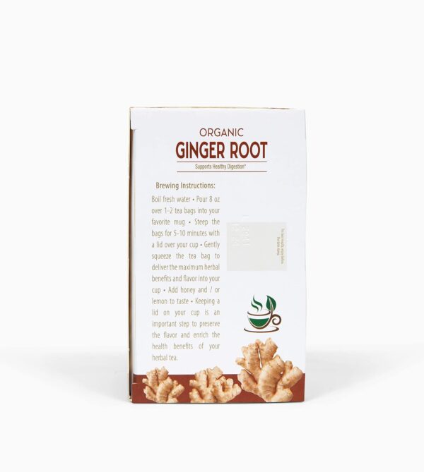 Lifestyle Awareness Organic Ginger Root Tea, Caffeine Free, 20 Count (Pack of 6), Packaging May Vary - Image 4
