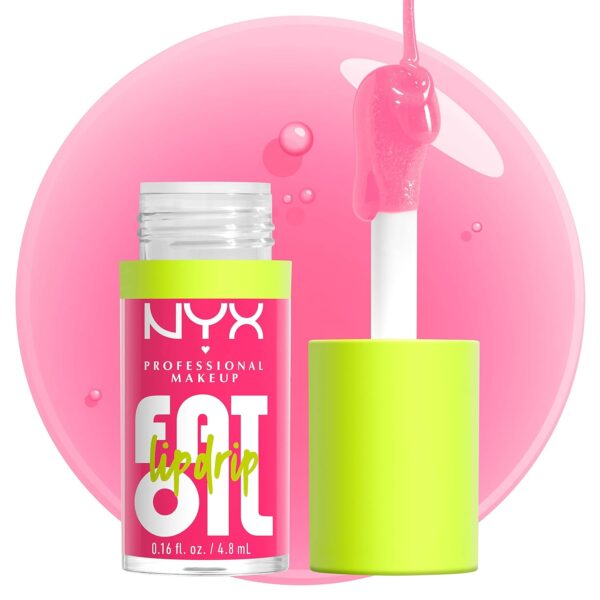 NYX PROFESSIONAL MAKEUP Fat Oil Lip Drip, Moisturizing Lip Oil Gloss, Vegan Tinted Formula, Up to 12 HR Hydration - Missed Call (Sheer Pink) - Image 10