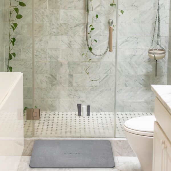 Momo Lifestyle Stone Bath Mat Drytomita – Quick Drying Diatomaceous Earth, Ultra Absorbent 23.6" X 15.4" Graphite Gray - Image 7