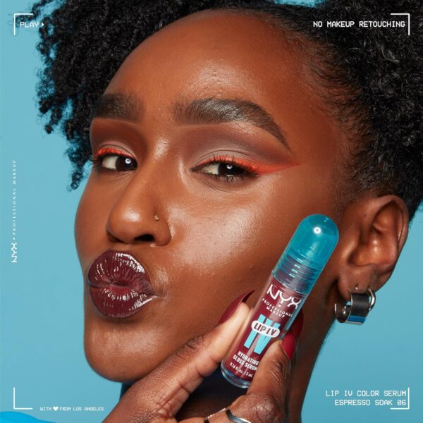 NYX PROFESSIONAL MAKEUP Lip IV Hydrating Glossy Lip Stain with 12HR Hydration - Bubblegum Burst (Pink) - Image 10