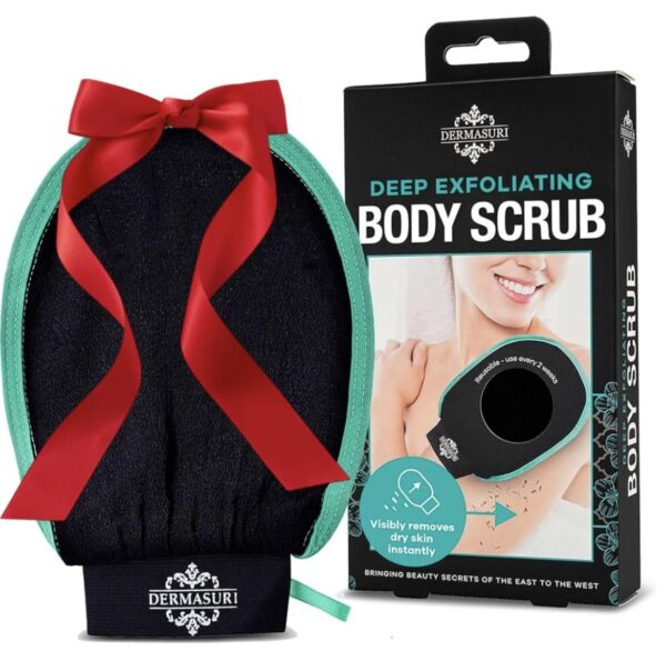 Dermasuri Deep Exfoliating Glove - Polishing Mitt Body Scrubber - Korean Skin Cleaner Exfoliator & Dead Skin Buffing Treatment - Keratosis Pilaris Scrub Remover- Shower Skincare (1 Pack) - Image 10