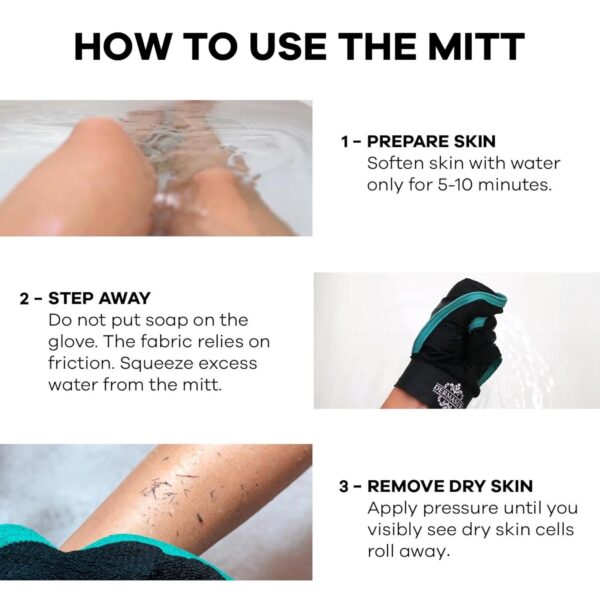 Dermasuri Deep Exfoliating Glove - Polishing Mitt Body Scrubber - Korean Skin Cleaner Exfoliator & Dead Skin Buffing Treatment - Keratosis Pilaris Scrub Remover- Shower Skincare (1 Pack) - Image 7