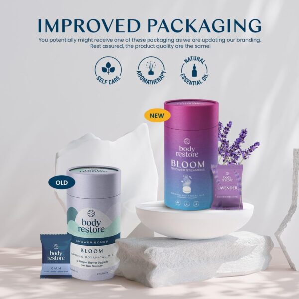 Body Restore Shower Steamers Aromatherapy 6 Pack - Fathers Day Unique Gifts for Dad, Grandpa, Birthday Gift for Mom, Daughter, Son, Best Friend, Travel Essentials, Self Care, Bath Bombs - Bloom - Image 9