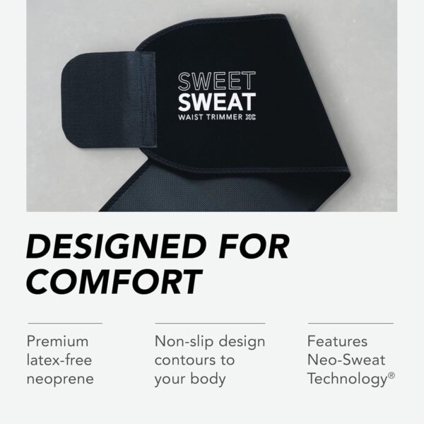 Sports Research® Sweet Sweat Waist Trimmer - Premium Sweat Enhancing Fitness Belt for Women & Men - 5 Adjustable Sizes - Image 6