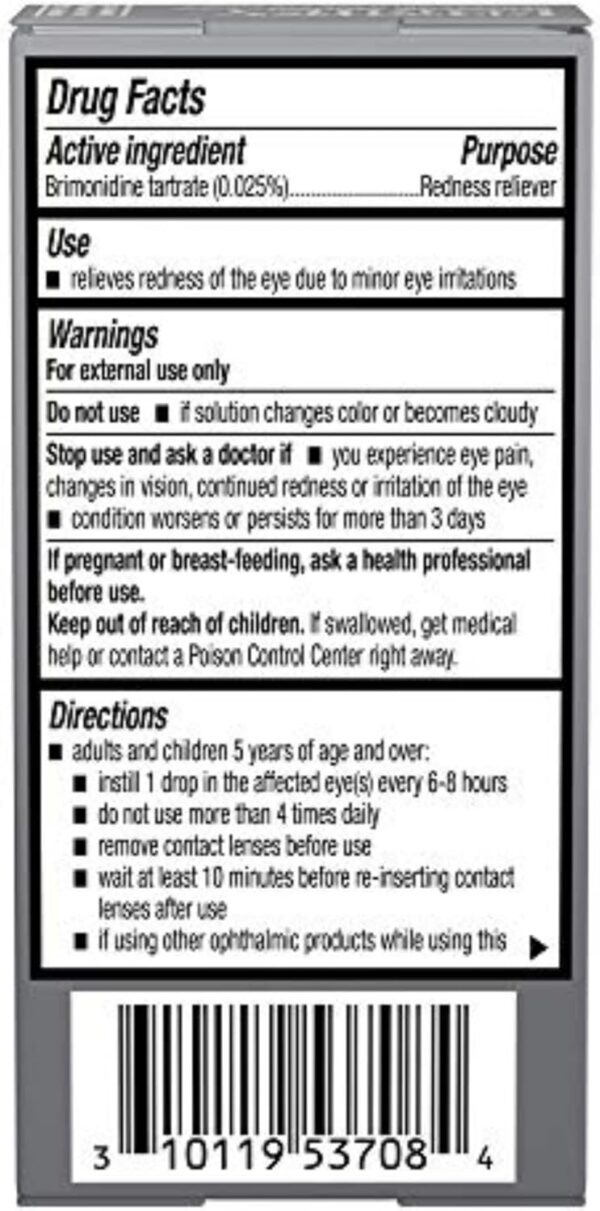 LUMIFY Redness Reliever Eye Drops, For Whiter & Brighter Looking Eyes, 0.08 Fl Oz (2.5 mL) - Image 3