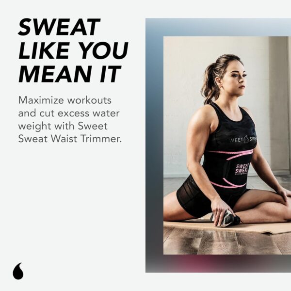 Sports Research® Sweet Sweat Waist Trimmer - Premium Sweat Enhancing Fitness Belt for Women & Men - 5 Adjustable Sizes - Image 5