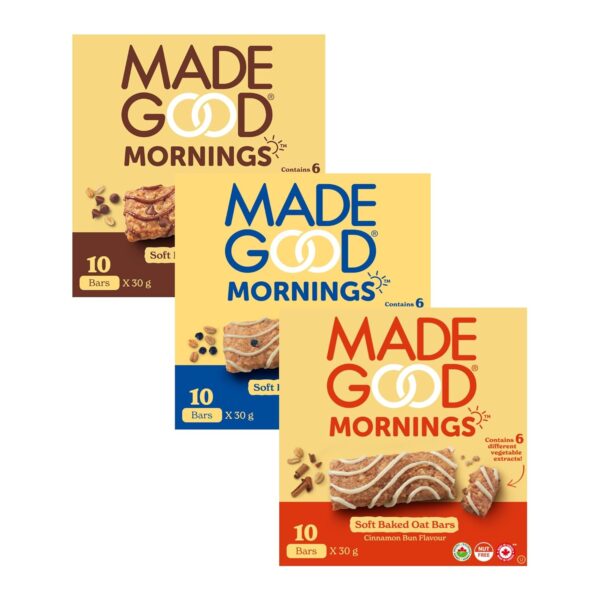 MadeGood Mornings Soft-Baked Oat Bars Variety Pack (Variety) - Image 2
