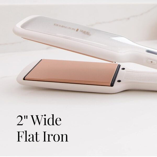 Remington Shine Therapy 2 inch Hair Straightener, Flat Iron Infused with Argan Oil & Keratin, Professional Ceramic Flat Iron for Less Frizz, Shiny & Smooth Hot Styling Tools - Image 9
