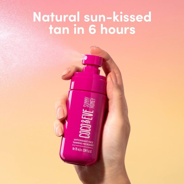 Coco & Eve Antioxidant Face Tanning Micromist. Sunless Self Tanning Face Mist with Antioxidants to Boost Hydration. Quick, Flawless, Streak Free Face Tan. (2.54 fl oz) / (75ml) - Image 3