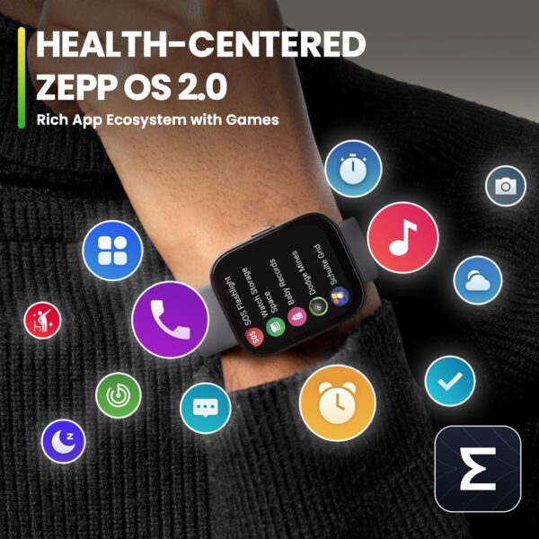 Amazfit Bip 5 Smart Watch 46mm, GPS, Amazon Alexa Built-in, Bluetooth Calling, 10-Day Battery, Heart-Rate & VO2 Max, Sleep Health Monitoring, AI Fitness Tracker App, for Android & iPhone, Black - Image 10