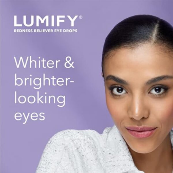 LUMIFY Redness Reliever Eye Drops, For Whiter & Brighter Looking Eyes, 0.08 Fl Oz (2.5 mL) - Image 6