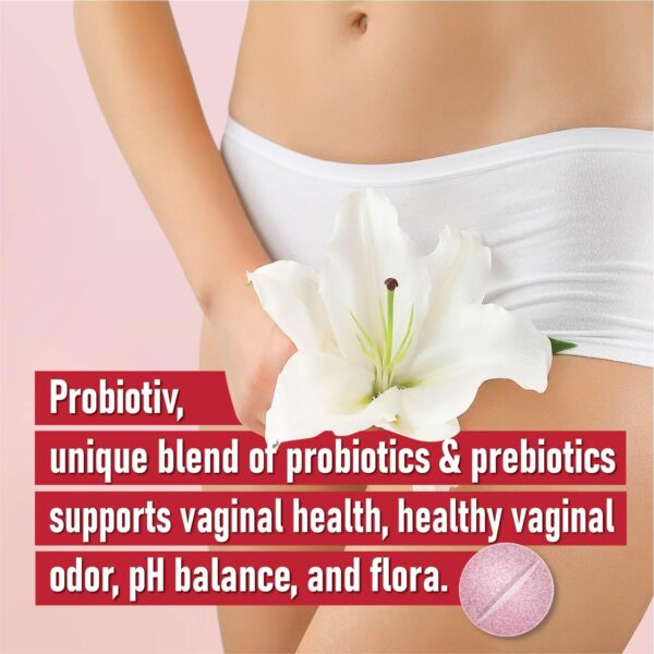 Chewable Vaginal Probiotics for Women 10 Billion CFU + Organic Prebiotics, Improves Vaginal Health, Combats Vaginal Odor & Restores Vaginal pH Balance for Women, Strawberry Tablets - Image 9