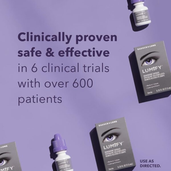 LUMIFY Redness Reliever Eye Drops, For Whiter & Brighter Looking Eyes, 0.08 Fl Oz (2.5 mL) - Image 7