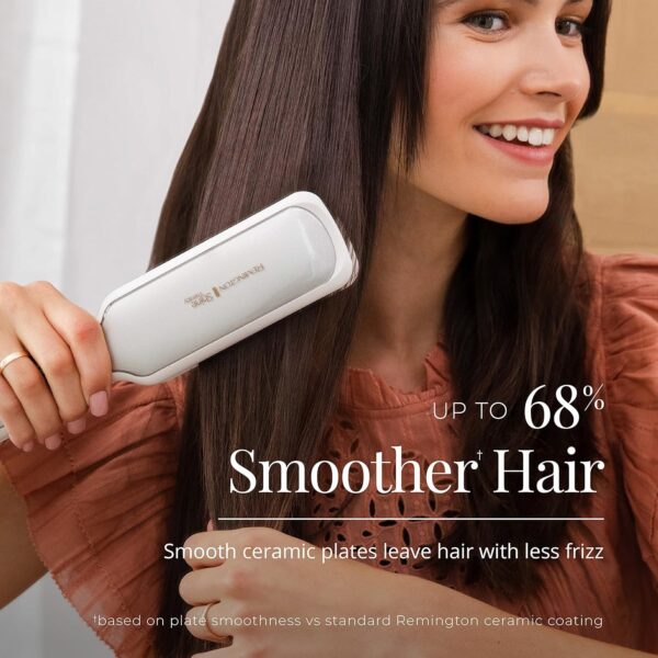 Remington Shine Therapy 2 inch Hair Straightener, Flat Iron Infused with Argan Oil & Keratin, Professional Ceramic Flat Iron for Less Frizz, Shiny & Smooth Hot Styling Tools - Image 8