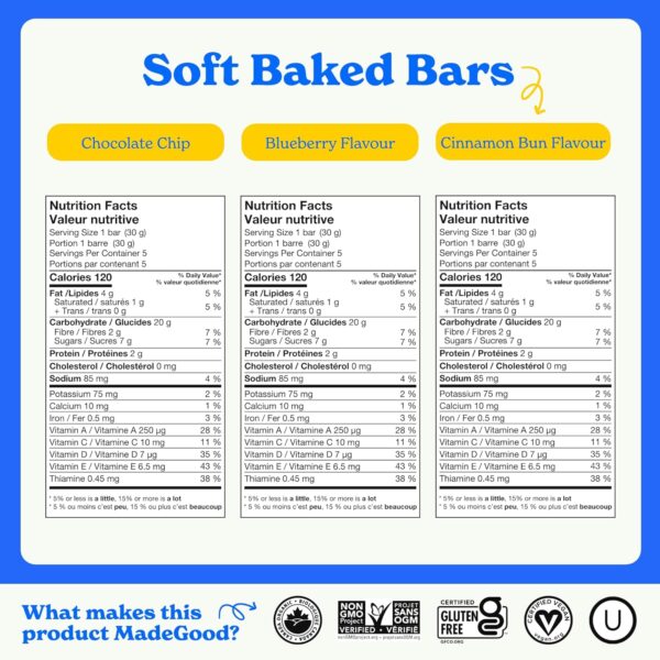 MadeGood Mornings Soft-Baked Oat Bars Variety Pack (Variety) - Image 6