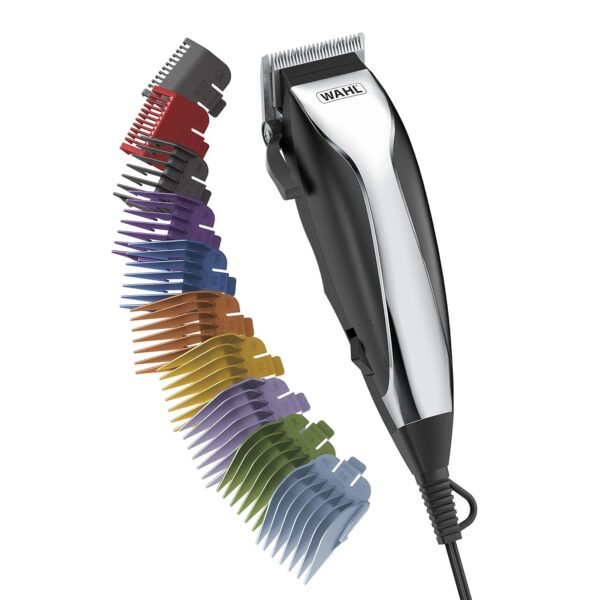 Wahl Home Haircutting Corded Clipper Kit with Adjustable Taper Lever, and 10 Color Coded Guards for Easy Clipping & Trimming - Model 79722 - Image 2