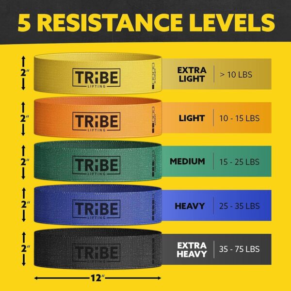 Fabric Resistance Bands for Working Out - Booty Bands for Women and Men - Exercise Bands Resistance Bands Set - Workout Bands Resistance Bands for Legs - Fitness Bands - Image 3