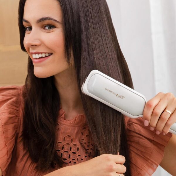 Remington Shine Therapy 2 inch Hair Straightener, Flat Iron Infused with Argan Oil & Keratin, Professional Ceramic Flat Iron for Less Frizz, Shiny & Smooth Hot Styling Tools - Image 5