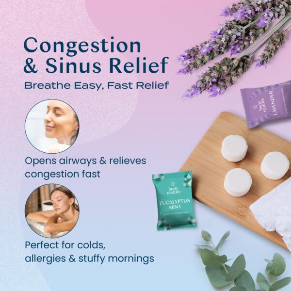 Body Restore Shower Steamers Aromatherapy 6 Pack - Fathers Day Unique Gifts for Dad, Grandpa, Birthday Gift for Mom, Daughter, Son, Best Friend, Travel Essentials, Self Care, Bath Bombs - Bloom - Image 5