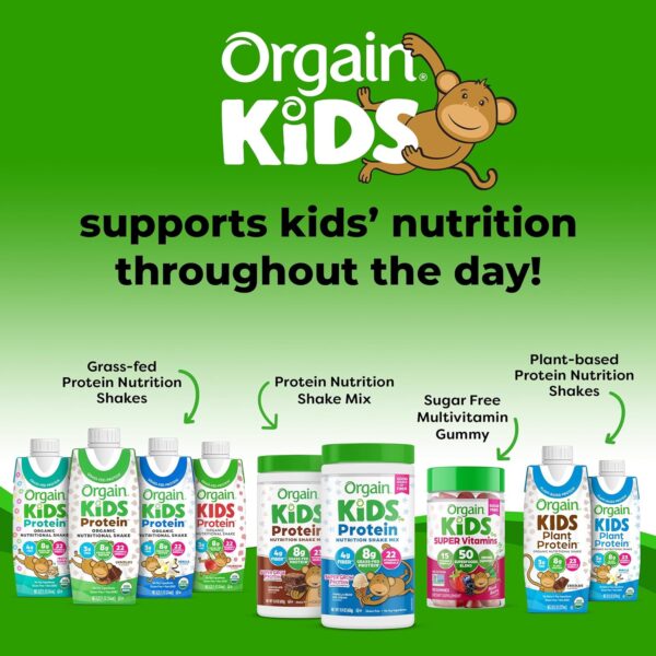 Orgain Organic Kids Protein Nutritional Shake, Chocolate - 8g of Protein, 22 Vitamins & Minerals, Fruits & Vegetables, Gluten Free, Soy Free, Non-GMO, 8.25 Fl Oz (Pack of 12) - Image 7
