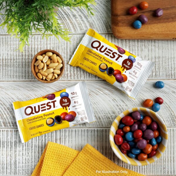 Quest Nutrition Coated Candies, Chocolatey Peanut, 1g Sugar, 10g Protein, 4g Net Carbs, Gluten Free, Keto Friendly, 12 Count - Image 6